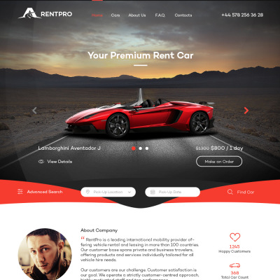 RentPro – Car Dealers’ website